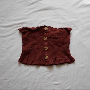 LA Hearts by Pacsun Button Down Tube Top